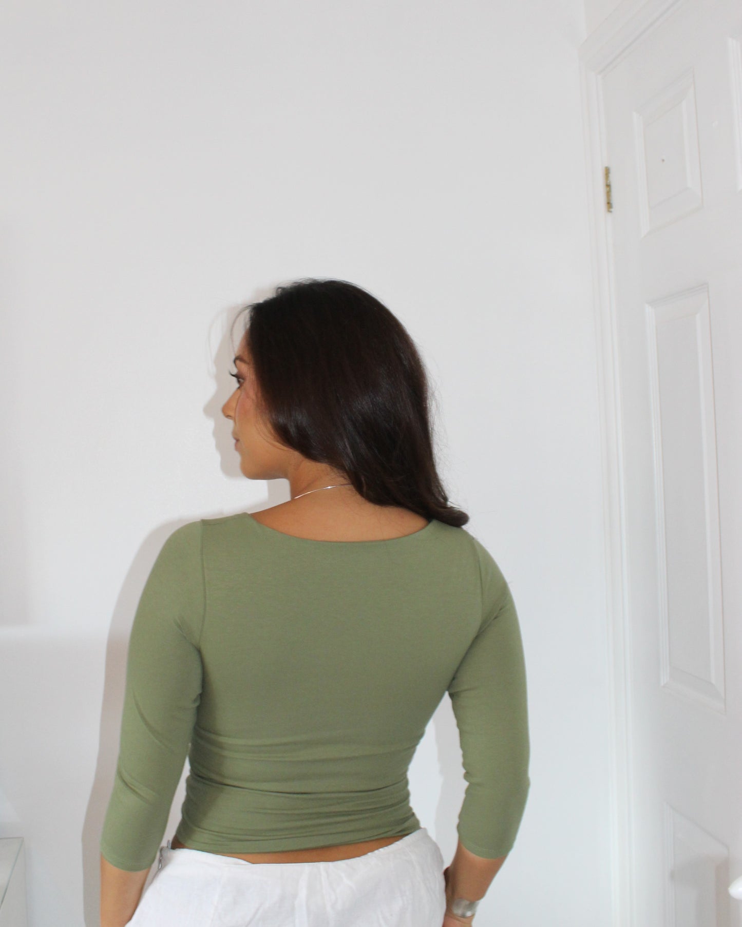 Havana Top - Olive (3/4 sleeve)