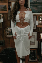 Load image into Gallery viewer, &#39;La Cubana&#39; Organic Cotton Pointelle Midi Skirt