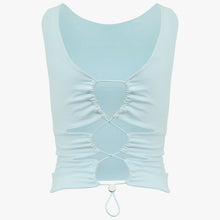 Load image into Gallery viewer, The &quot;Santa-Fe&quot; Reversible Organic Cotton Top Sample in Riviera Blue