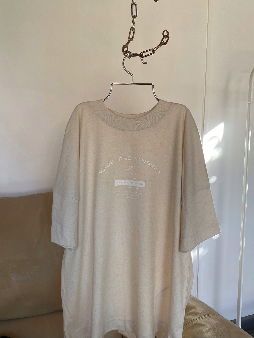 Made Responsibly Organic Cotton Tee in Ecru