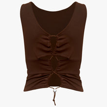 Load image into Gallery viewer, The &quot;Santa-Fe&quot; Reversible Organic Cotton Top in Espresso