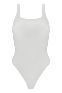 Square Neck Bamboo Bodysuit Sample in Off-White