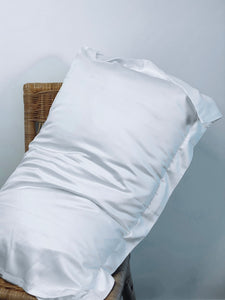 PRE-ORDER Bamboo Silk Pillow case in Cloud White