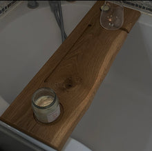 Load image into Gallery viewer, &#39;Me-Time&#39; Handmade Oak Bathboard